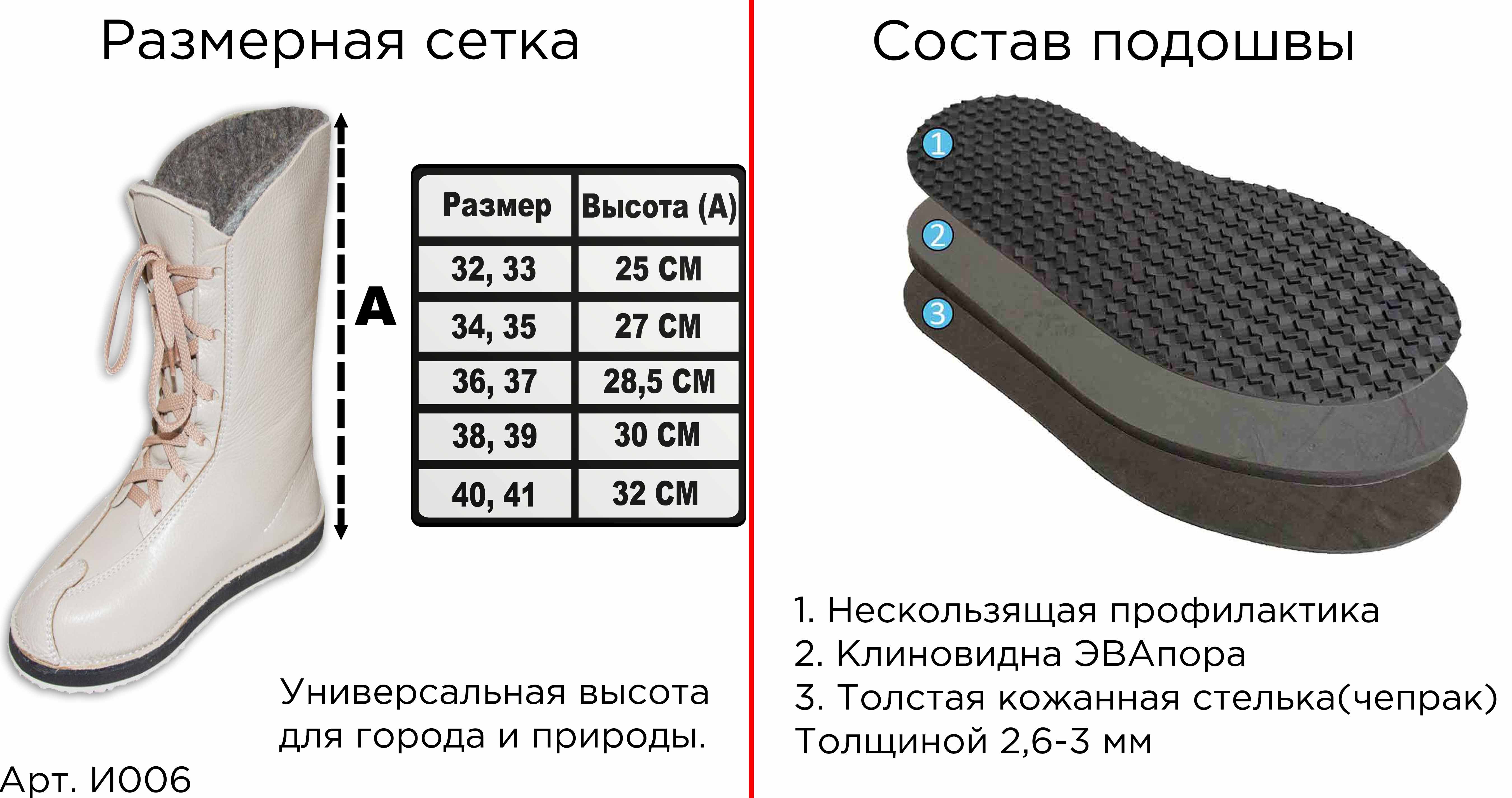 Зимние Ичиги. Универсальная высота для города и природы для прекрасного пола и подростков