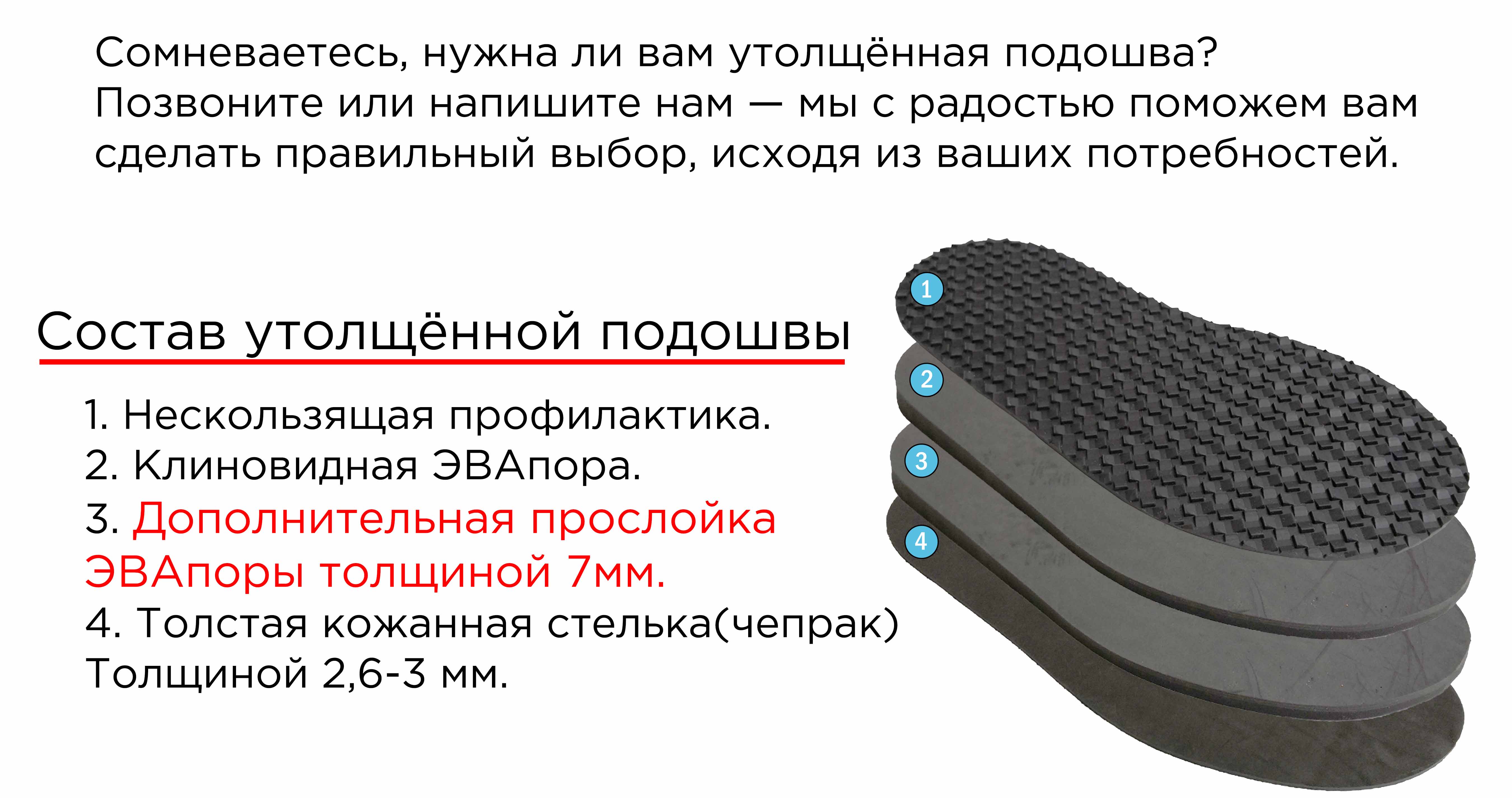 Зимние Ичиги. Опция "Утолщенная подошва"